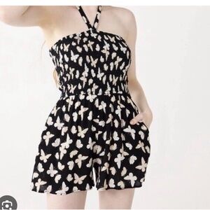 Lily Rose Butterfly Halter Romper